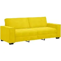 vidaXL 3-sitssoffa gul 220x78x84 cm sammet