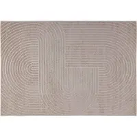 vidaXL Områdesmattor Rektangulär PALMERAS Beige 200 x 140 cm Polyester