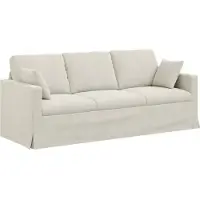 vidaXL Soffa Kräm 198 x 78 x 80 cm Sammet