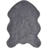 vidaXL Fuskfäll matta TAFALLA Antracit 60 x 90 cm Polyester
