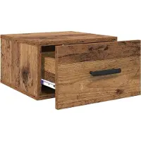 vidaXL Nattduksbord Gammalt trä 35 x 35 x 20 cm Konstruerat trä