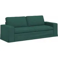 vidaXL Soffa Mörkgrön 222 x 80 x 82 cm tyg