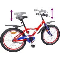 vidaXL Barncykel 20 Tum för 6-11 år gamla Röd