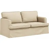 vidaXL Soffa Kräm 142 x 80 x 85 cm tyg