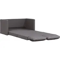 vidaXL Golvbäddsoffa 2-i-1 grå 112x174x55 cm konstläder
