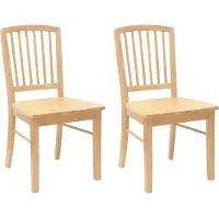 vidaXL Matstolar 2 pcs Naturfärg 50 x 52,5 x 91 cm Massiv Gummiträ