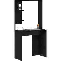 vidaXL Skrivbord Svart Ek 78,5 x 37 x 154,5 cm Konstruerat trä