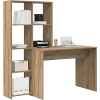 vidaXL Skrivbord Artisan Ek 138,5 x 55 x 143 cm Konstruerat trä