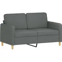 vidaXL Soffa 2-sits mörkgrå 120 cm tyg