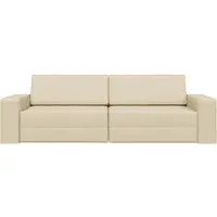 vidaXL Soffsäng Kräm 245 x 78 x 77 cm tyg
