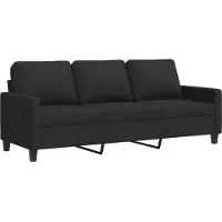 vidaXL 3-sitssoffa svart 180 cm tyg