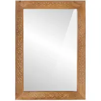 vidaXL Badrumsspegel med spegel Ljusbrun 70 x 50 x 2,5 cm