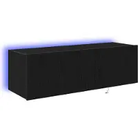 vidaXL TV Vägghylla 2 pcs Svart Ek 100 x 35 x 31 cm Konstruerat trä