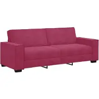 vidaXL 3-sitssoffa vinröd 220x78x84 cm sammet