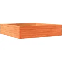 vidaXL Odlingslåda vaxbrun 100x100x23 cm massiv furu
