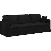 vidaXL Soffa Svart 228 x 78 x 80 cm Sammet