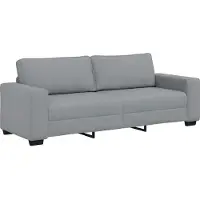 vidaXL 3-sitssoffa ljusgrå 220x77x82 cm tyg