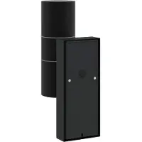 vidaXL Utomhus vägglampa 2 pcs Svart 7 x 10 x 22 cm