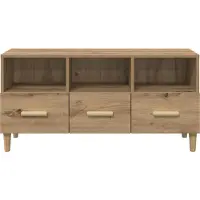 vidaXL TV-skåp med låda Artisan Ek 102 x 36 x 50 cm Konstruerat trä