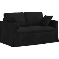 vidaXL Soffset 2 pcs Svart 138 x 78 x 80 cm Sammet