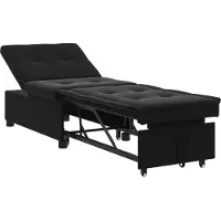 vidaXL Soffa-säng Svart 67 x 194 x 38 cm Sammet