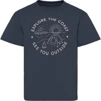 Didriksons T-shirt - Nyskick - Marinblå m. Tryck - - 110 - T-shirt