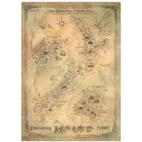 Weta Workshop The Hobbit Map Of Middle Earth Affisch