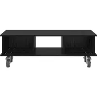 vidaXL TV-bänk Svart Ek 100 x 35 x 35 cm Konstruerat trä