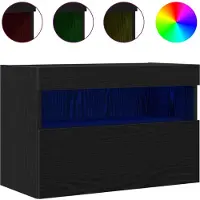 vidaXL TV Vägghylla Svart ek 60 x 30 x 40 cm Konstruerat trä