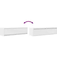 vidaXL TV-bänk Vit Konstruerat trä 100 x 31 x 25.5 cm Smidiga Dra-varor