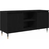 vidaXL TV-skåp Svart Ek 104 x 35 x 50 cm Konstruerat trä