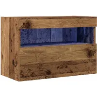 vidaXL TV Vägghylla Gammalt trä 60 x 30 x 40 cm Konstruerat trä