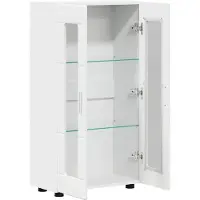 vidaXL FLORIN Sidobord med Dörr Vit 55,5 x 29 x 100 cm Konstruerat Trä