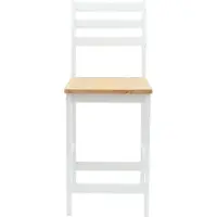 vidaXL Matstolar 2 pcs Vit 40 x 47,5 x 99,5 cm Massiv Gummiträ