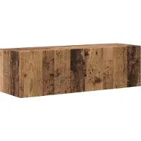 vidaXL TV Vägghylla Väggmonterad 2 pcs Gammalt trä 98 x 31 x 29,5 cm