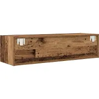 vidaXL TV-skåp med låda Gammalt trä 100 x 31 x 25,5 cm Konstruerat trä