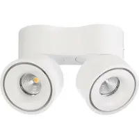 Deko-light Uni II Double Utanpåliggande belysning LED LED fast installerad 20 W EEK: G (A - G) Varmvit Signalvit (RAL 9003)