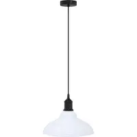 vidaXL Taklampa höjdjusterbar E27 glans vit Ø 31 cm metall