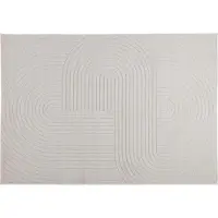 vidaXL Områdesmattor Rektangulär PALMERAS Kräm 200 x 140 cm Polyester