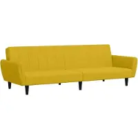 vidaXL Bäddsoffa 2-sits gul sammet