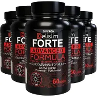 Fyron Group B.V. Delislim Forte - 300 kapslar (5-pack) med glukomannan, kakao & vit. B - Schweiziskt kosttillskott