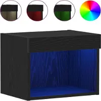 vidaXL TV-bänkset 2 pcs Svart Ek 40 x 30 x 30 cm Konstruerat trä