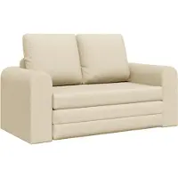 vidaXL Sängsoffa 2-i-1 Creme 148x71x83 cm Tyg