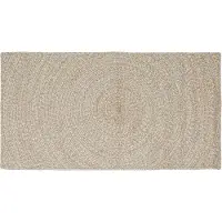 vidaXL Områdesmattor Rektangulär Naturlig och vit 80 x 150 cm Jute