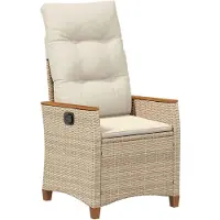 vidaXL Fällbar trädgårdstol Beige och gräddfärgad 64 x 57,5 x 112 cm
