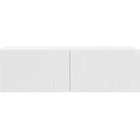 vidaXL TV Vägghylla 98 x 31 x 29,5 cm Glansig Vit Konstruerat trä