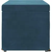 vidaXL Pall Blå 81 x 41 x 40 cm Sammet och konstruerat trä