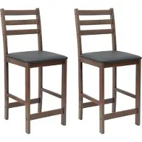 vidaXL Matstolar 2 pcs Ljusbrun 40 x 47,5 x 99,5 cm Massiv Gummiträ