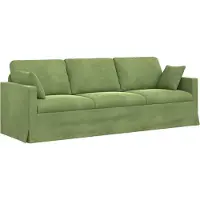 vidaXL Soffa Ljusgrön 228 x 78 x 80 cm Sammet