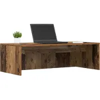 vidaXL Väggmonterat skrivbord med lagring Gammalt trä 100 x 45 x 30 cm
